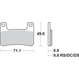 SBS HS Street Excel 806HS Sintered Front Brake Pads Kawasaki / Suzuki 300-1800cc 04-25
