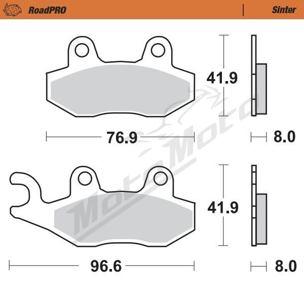 MOTO-MASTER Sinter Front Brake Pads Aprilia / Benelli / Kymco / Peugeot / PGO / Suzuki 50-500 07-24