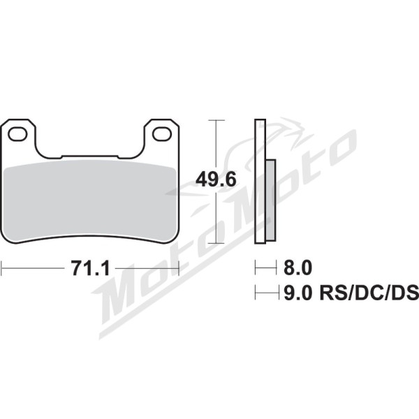 SBS HS Street Excel 806HS Sintered Front Brake Pads Kawasaki / Suzuki 300-1800cc 04-25