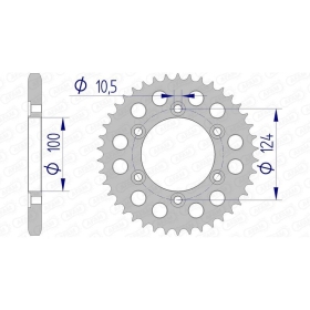 AFAM Aluminium Rear Sprocket 525 37-43 teeth DUCATI SPORT TOURING / GT 916-1000cc 98-10