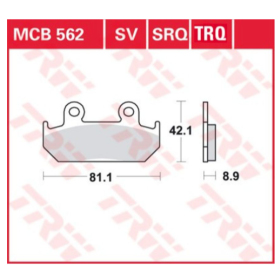 TRW KH121 sinter racing Brake Pads Honda CMX / CBR / XRV 450-750cc 86-94