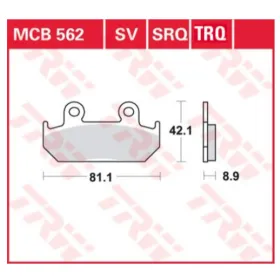 TRW KH121 sinter racing Brake Pads Honda CMX / CBR / XRV 450-750cc 86-94