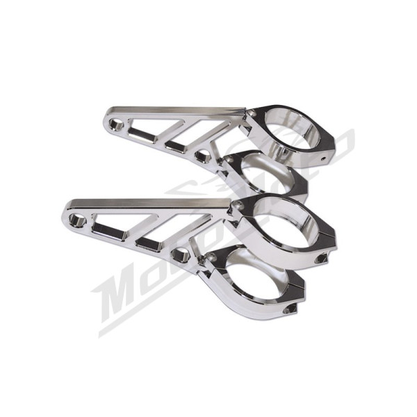 HIGHSIDER Pro Headlight bracket set chrome Ø42-43mm