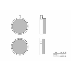 BREMBO Street Carbon Ceramic Brake pads YAMAHA RD 125 LC 1986 