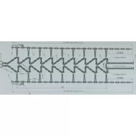 Bronco Grabberz Snow chains DIAMOND V-BAR (AU-065016) 130x36cm 2vnt