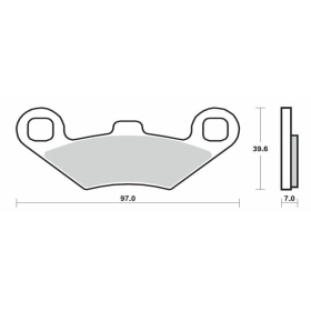 BREMBO Motorolerio stabdžių kaladėlės Sintered PEUGEOT METROPOLIS 400 2013-2016