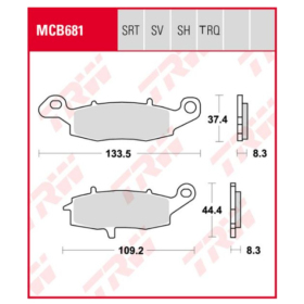 TRW KH231 sinter racing Brake Pads Kawasaki / Suzuki 500-1700cc 93-17