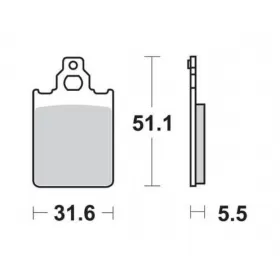 STABDŽIŲ TRINKELĖS FERODO FDB784EF / MCB651 STANDARD ECO FRICTION