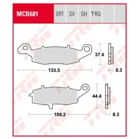 TRW KH231 sinter racing Brake Pads Kawasaki / Suzuki 500-1700cc 93-17