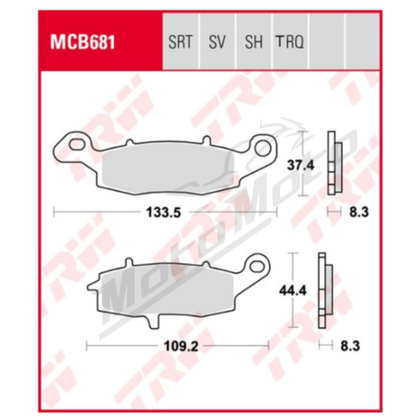 TRW KH231 sinter racing Brake Pads Kawasaki / Suzuki 500-1700cc 93-17