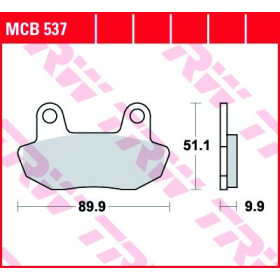 TRW Brake pads front 51,1x89,9x9,9mm Honda CB / VT 450-750 81-85