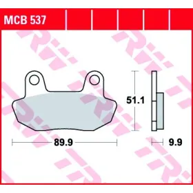 TRW Brake pads front 51,1x89,9x9,9mm Honda CB / VT 450-750 81-85