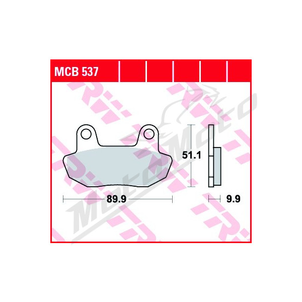 TRW Brake pads front 51,1x89,9x9,9mm Honda CB / VT 450-750 81-85