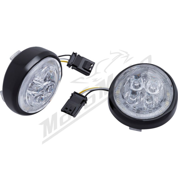 CIRO LED Fang® Front Signal Light Inserts HARLEY DAVIDSON XL / FLD / FLFBS / FLHCS / FLHTKSE / FLHXSE / FLS / FLSTC / FLSTF / FLSTFB / FLSTN / FXDC / FXDL 883-1923 01-25