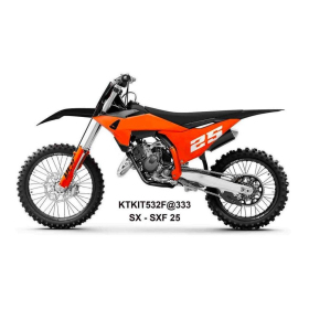UFO Plastikų komplektas ORANŽINĖ / JUODA KTM SX / SX-F 125-450cc 23-26