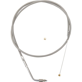 LA CHOPPERS Stainless Braided Handlebar Throttle Cable Harley Davidson 883-1200 07-22