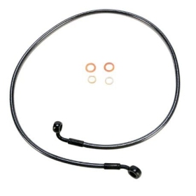 MAGNUM SHIELDING Single Disc Front Brake Line Black Harley Davidson FLS / FLSTC / FLSTCI / FXCW / FXCWC 1450/1690 00-14 112cm