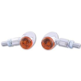 HIGHSIDER Smart Micro-Bullet Universal Turn Signals Chrome 2pcs