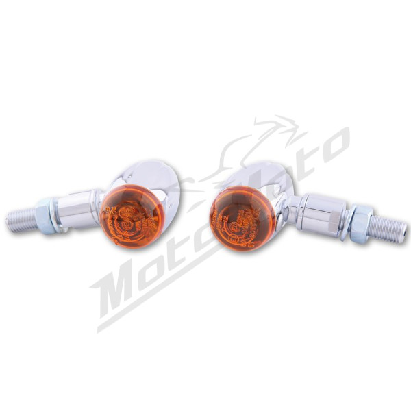HIGHSIDER Smart Micro-Bullet Universal Turn Signals Chrome 2pcs