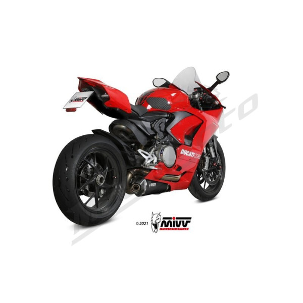 MIVV Delta Race Slip-On Muffler Black Stainless Steel Ducati Streetfighter / Panigale 955 20-24