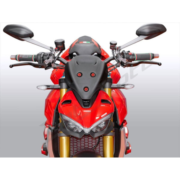 WRS SPORT Priekinis stiklas Matinis Juodas Ducati Streetfighter V4 1100cc 20-24
