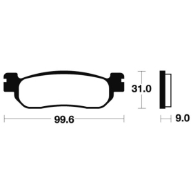 TECNIUM Scooter Organic Brake pads ME228 Yamaha / MBK 125/250 98-17