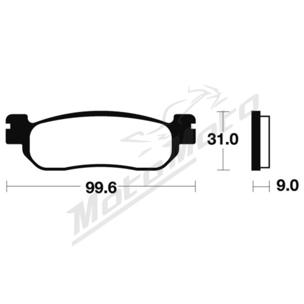 TECNIUM Scooter Organic Brake pads ME228 Yamaha / MBK 125/250 98-17