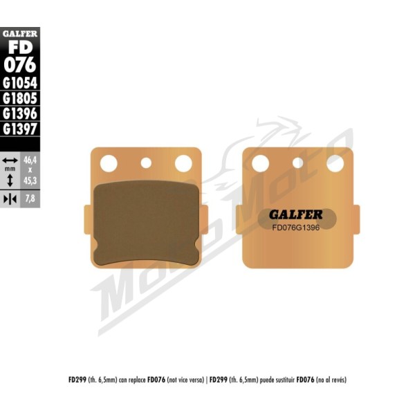 GALFER HH Sintered Brake Pads Honda / Husqvarna / Kawasaki / Suzuki / Yamaha 80-660cc 82->