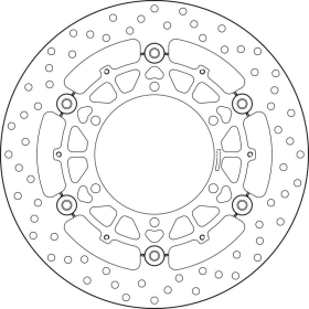BREMBO Serie Oro apvalus plaukiojantis stabdžių diskas priekinis BMW K / R 850-1100cc 1989-2001