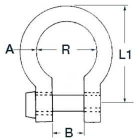 Osculati Bow shackle AISI316 