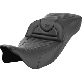 SADDLEMEN Roadsofa Tuck-n-Roll Extended Carbon Fiber Seat Harley Davidson FLH / FLHR / FLHRC / FLHX / FLHXSE 1584-1923 08-23