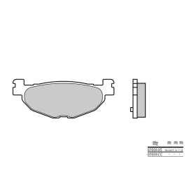 BREMBO Scooter Sintered Metal stabdžių trinkelės GILERA NEXUS / YAMAHA MAJESTY / T-MAX 250-500cc 01-14