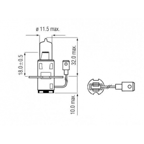 Light bulb BOSMA H3 PK22S 12V/35W