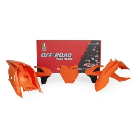 RACETECH Plastikų komplektas KTM SX 65cc 16-24 Oranžinė/ Juoda