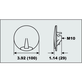 Perf anods variklio tvirtinimo dalis Yamaha 200-300HP