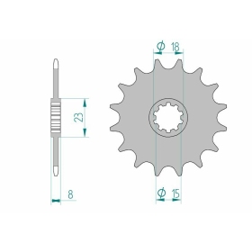 AFAM Steel Standard Front Sprocket 94108 - 415 13-14 teeth APRILIA RS / PEGASO / CLASSIC / RIEJU DRAC 50cc 92-05