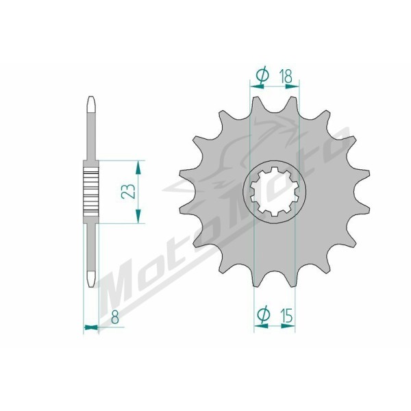 AFAM Steel Standard Front Sprocket 94108 - 415 13-14 teeth APRILIA RS / PEGASO / CLASSIC / RIEJU DRAC 50cc 92-05