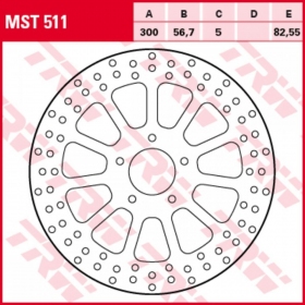 FRONT BRAKE DISC MST511 HARLEY DAVIDSON 1130-1868cc 2002-2023 1PC