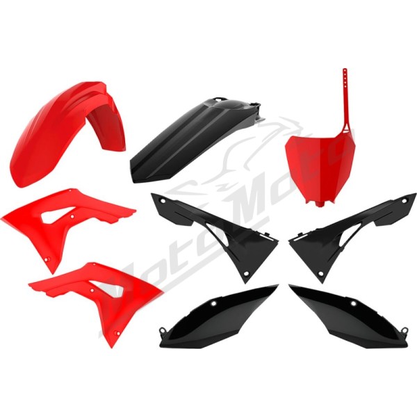 POLISPORT Plastikų kompl. raudonas/juodas Honda CRF 250-450cc 17-21