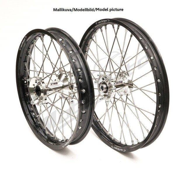 Haan Wheels REX ratas 2,15 R19 GasGas / Husqvarna / KTM 125-450cc 23-24 Juoda / Sidabrinė