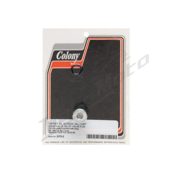 COLONY Oil Pump Plug Harley Davidson FLHR / FLHT / FLST / FXR 1340 83-00 