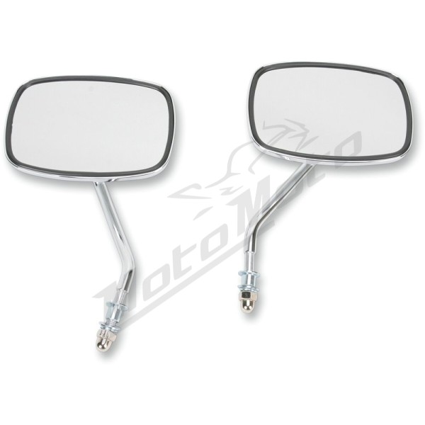 EMGO Chrome Universal Die-Cast Mirror 2PCS