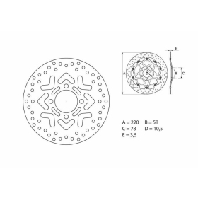 BREMBO Serie Oro Round Fixed Brake Disc Front ​​​​​​​HONDA PCX / SH 125cc 2009-2018