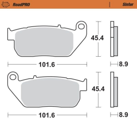 MOTO-MASTER Roadpro Front Brake Pads Harley Davidson XL 883-1200 04-13