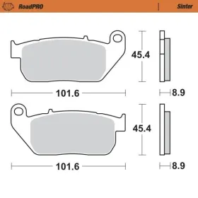 MOTO-MASTER Roadpro Front Brake Pads Harley Davidson XL 883-1200 04-13