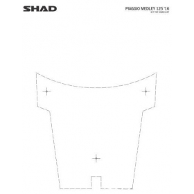 Top case holder SHAD PIAGGIO MEDLEY 125 2016-2018