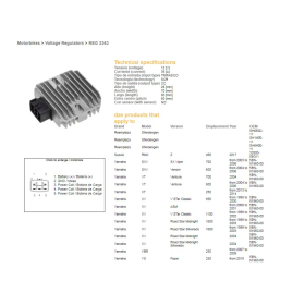 DZE Voltage Regulator 12V 35A Yamaha XT / YBR / XV 250-1600cc 98-14