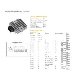 DZE Voltage Regulator 12V 35A Yamaha XT / YBR / XV 250-1600cc 98-14