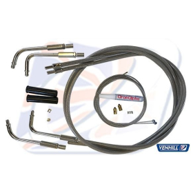 VENHILL HD Throttle Cable Kit, Braided. PUSH FIT