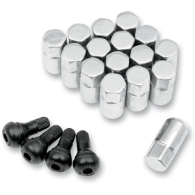 MOOSE OFFROAD FOUR WHEEL Replacement ATV/UTV Wheel Lug Nuts with Valve Stems Kawasaki / Yamaha 620-1000 94-22
